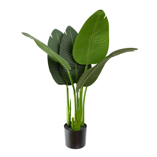 80cm Potted Faux Traveller Plam with 6 Leaves Artificial Flower Plant Décor