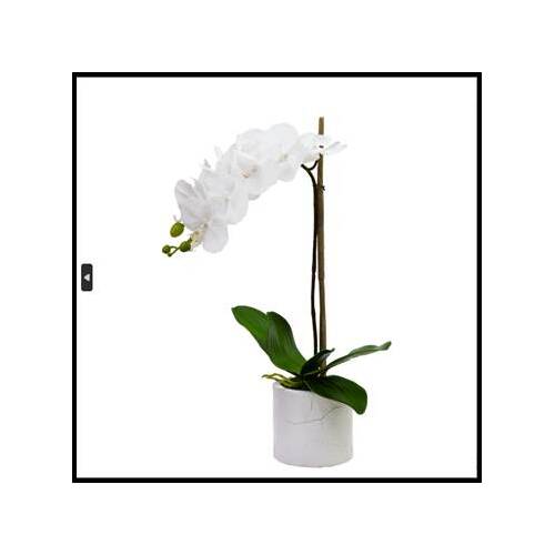 52cm Potted White Orchid Plant Artificial Flower Home Decor