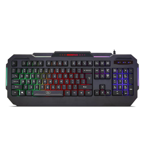 Wired Rainbow Backlit Gaming Keyboard with Splash Proof Design