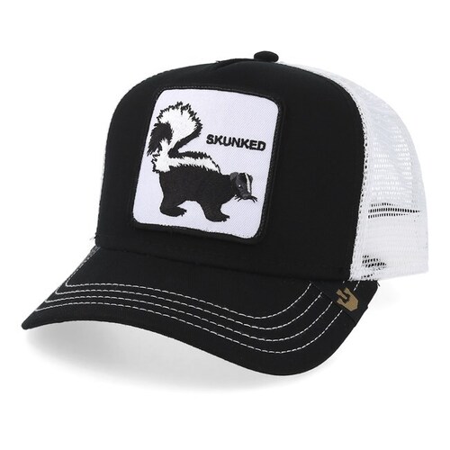 Goorin Brothers Baseball Cap Trucker Snapback Hat Adjustable Animal Series - Skunked (Black)