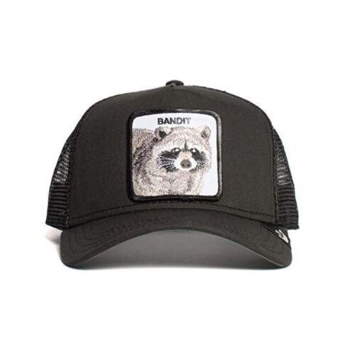 Goorin Brothers Baseball Cap Trucker Snapback Hat Adjustable Animal Series - Bandit (Black)