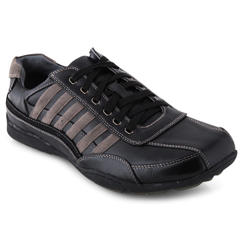 GROSBY Tourny GA Mens Lace Up Casual Shoes Leather Lined - Black - 10