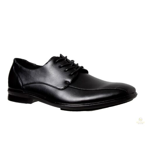 Grosby OLIVER Mens Black Shoes Formal Dress Work Lace Up Synthetic Leather