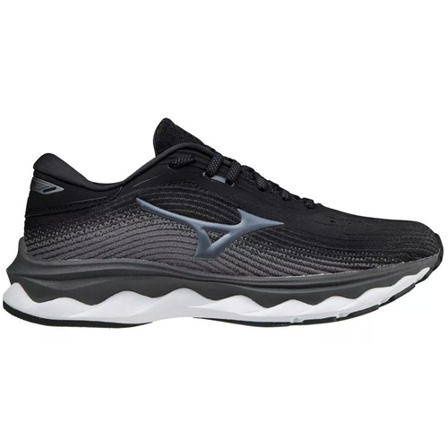 Mizuno Womens Wave Sky 5 D Running Athletic Shoes Runners Sneakers - Black