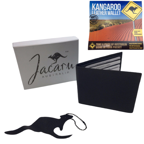 JACARU Australian Kangaroo Leather Wallet Credit Card Genuine with Gift Box 5789