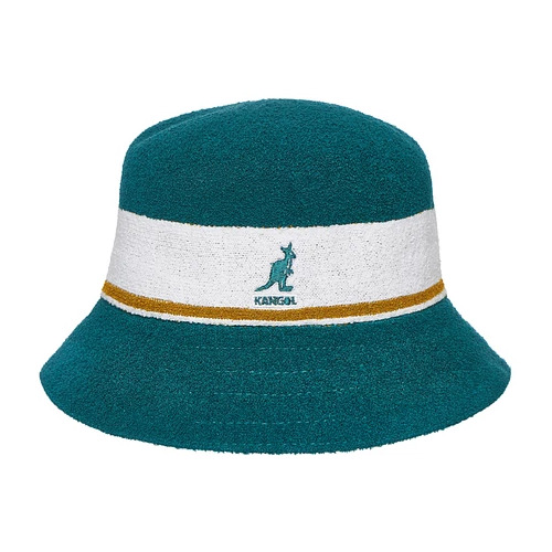 Kangol Bermuda Stripe Bucket Hat Summer Beach Sun Protection Cap - Fan Fare