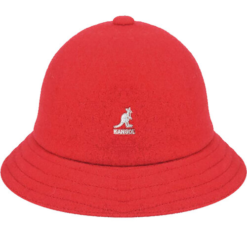 Kangol Wool Casual Unisex Bucket Hat Winter Warm Fashion Cap - Red