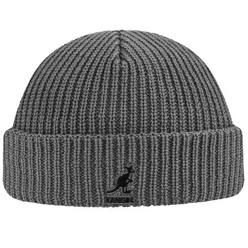 Kangol Cardinal 2-Way Beanie Winter Hat Warm Plain Cap - Grey - One Size