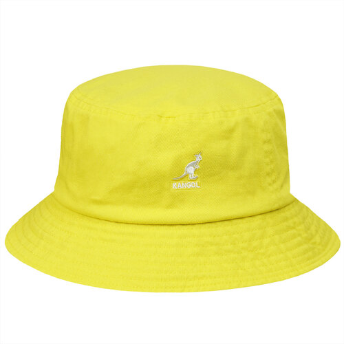 Kangol Washed Bucket Hat Summer Cap Outdoor Camping - Lemon Sorbet - L