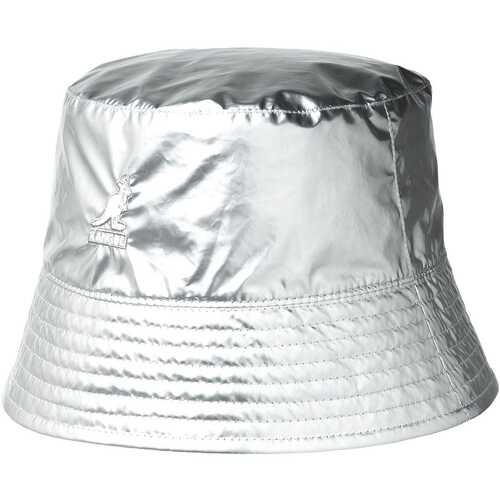 Kangol Mens Rave Reversible Sport Bucket Hat High Gloss Fashion Cap - Silver