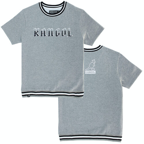 Kangol Game Day Basketball Tee T-Shirt Top - Grey Mix