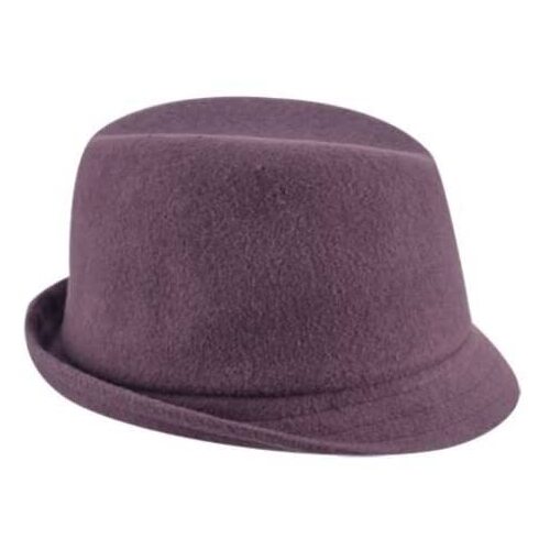 KANGOL Wool Duke Stingy Trilby Hat Warm Fedora Cap Classic - Eggplant - L