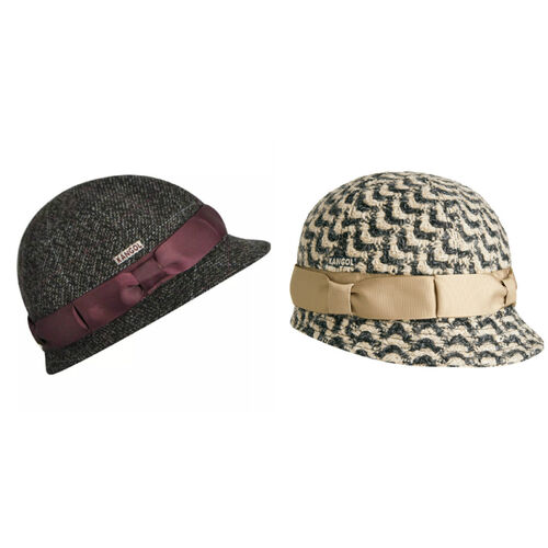 KANGOL Lovat Tweed Cloche Hat Premium Quality Warm Winter Fashion Cap K1426FA