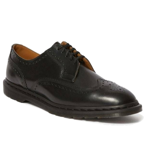 Dr Martens Kelvin II Polished Smooth Mens Dress Shoes Lace Up Brogue - Black