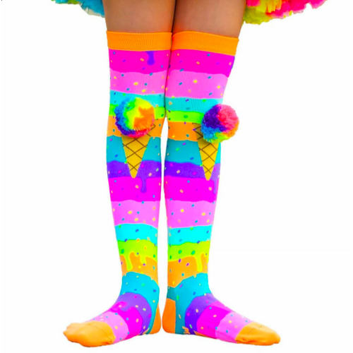 MADMIA Icecream Toddler Long Knee High Socks - Girl’s Age 3-5 - Multicolour