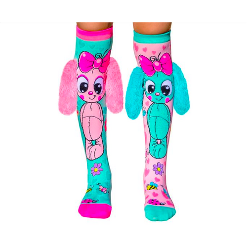 MADMIA Bunny Toddler Girl’s Long Knee High Socks Pair - Pink/Green