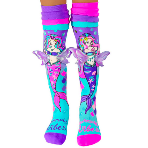 Mermaid Vibes/Seaworld Girls Long Knee High Socks - Toddlers - Pink/Purple/Green