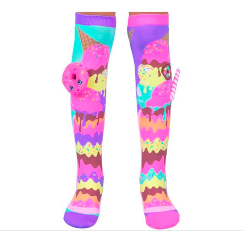 MADMIA Milkshake Girl’s Kids & Adults Long Knee High Socks - Pair - Pink/Purple