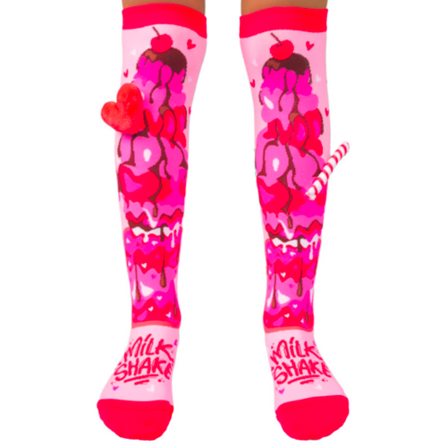 MADMIA Love Heart Girl’s Long Knee High Socks - Toddlers Pair - Pink