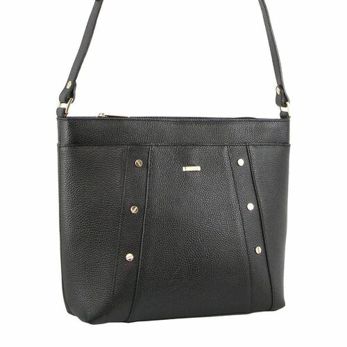 Morrissey Italian Genuine Leather Bag Cross Body Handbag Ladies iPad - Black