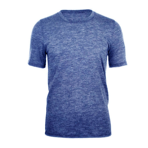 MERINO SKINS Mens Classic Crew Neck Tee Wool Thermal T-Shirt Short Sleeve - French Navy