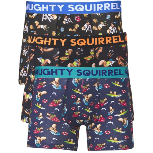 3x Naughty Squirrel® 4" Painting Mid-Length Trunk Tradie Boxer Brief - Assorted Colours
