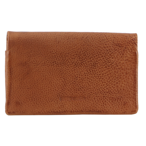 Pierre Cardin Ladies Womens Genuine Leather Bi-Fold RFID Purse Wallet - Cognac