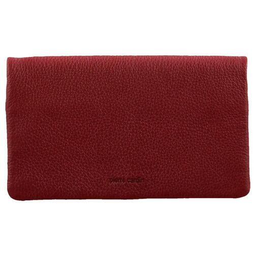 Pierre Cardin Ladies Womens Genuine Leather Bi-Fold RFID Purse Wallet - Red