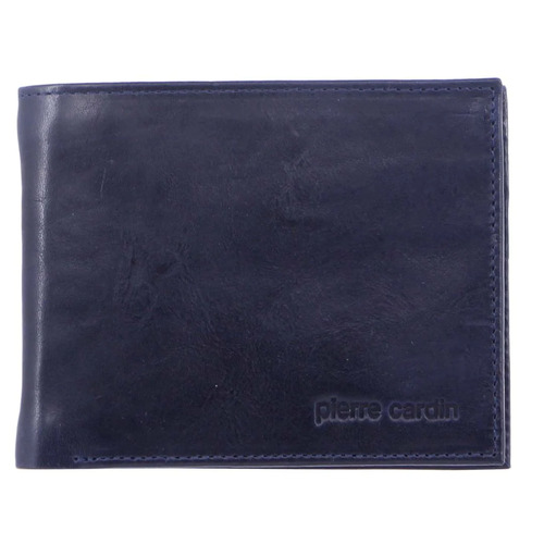 Pierre Cardin Mens Soft Rustic Leather RFID Protected Wallet - Midnight Navy