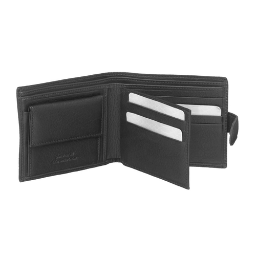 Pierre Cardin Mens Genuine Soft Italian Leather RFID Wallet - Black