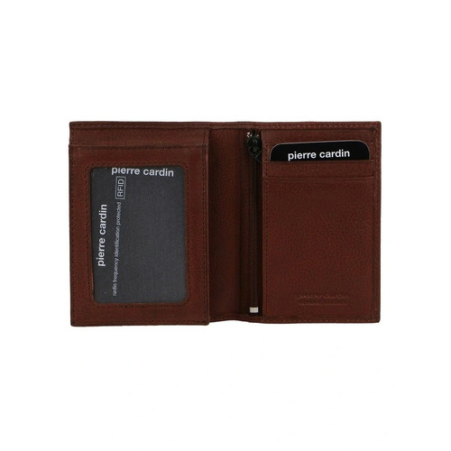 Pierre Cardin Genuine Italian Leather Mens Wallet - Brown