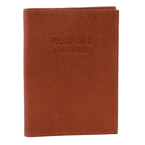 Pierre Cardin RFID Passport Cover Wallet - Cognac