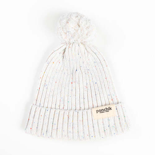 Ponchik Babies + Kids - Pom Pom Beanie Hat Warm Winter - Stardust Speckle