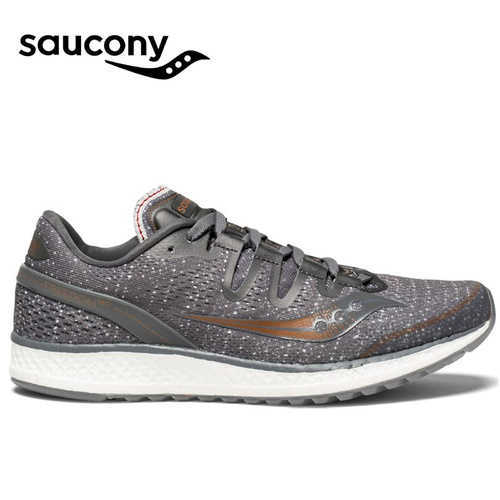 Saucony Womens Freedom ISO Sneakers Runners Running Shoes - Grey/Denim/Copper