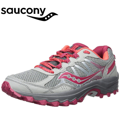 Saucony Womens Excursion TR11 Runners Sneakers Running Shoes - Grey/Pink