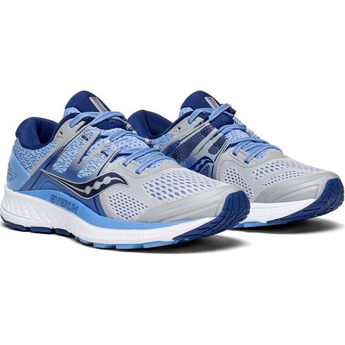 Saucony Womens Omni ISO Running Runners Sneakers Shoes - Silver/Blue/Navy