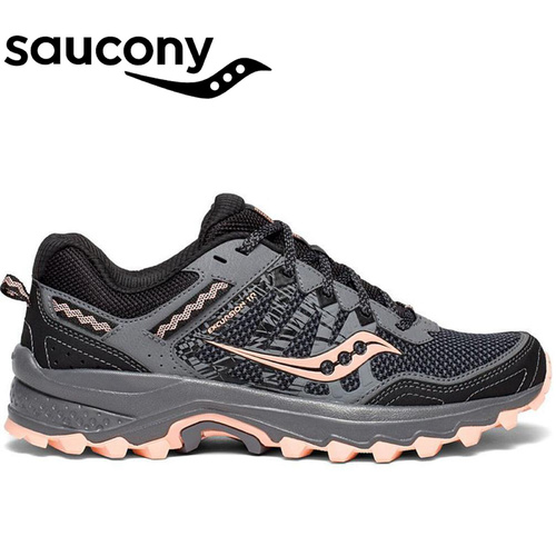 Saucony Womens Excursion TR 12 Sneakers Runners Running Shoes - Grey/Peach