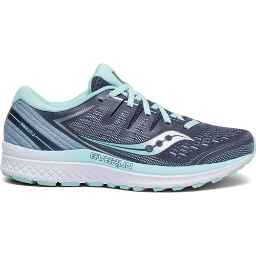 Saucony Womens Guide ISO 2 Runners Sneakers Running Shoes - Slate/Aqua