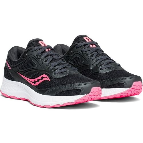 Saucony Womens Shoes Versafoam Cohesion 12 Runners Sneakers - Black/Pink