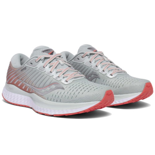Saucony Womens Guide 13 Sneakers Runners Running Shoes - Sky Grey/Coral