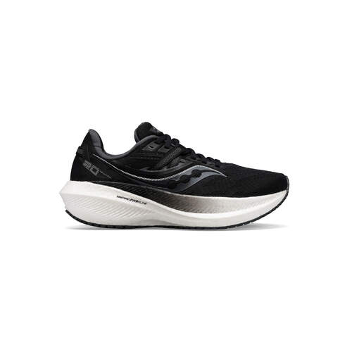 Saucony Triumph 20 Womens Running Shoes Sneakers Runners - Black/White