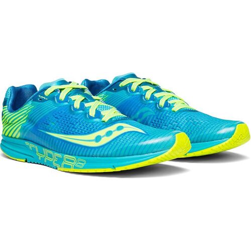 Saucony Women's TYPE A8 Racing Runners Sneakers Running Shoes - Blue/Citron