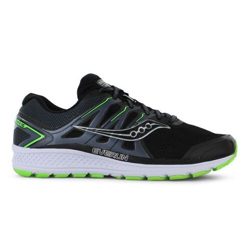 Saucony Mens OMNI 16 Wide Sneakers Runners Running Shoes - Black/Slime