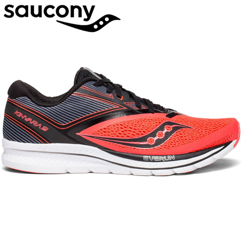 Saucony Mens Kinvara 9 Sneakers Running Shoes Runners - Vizi Red/Black