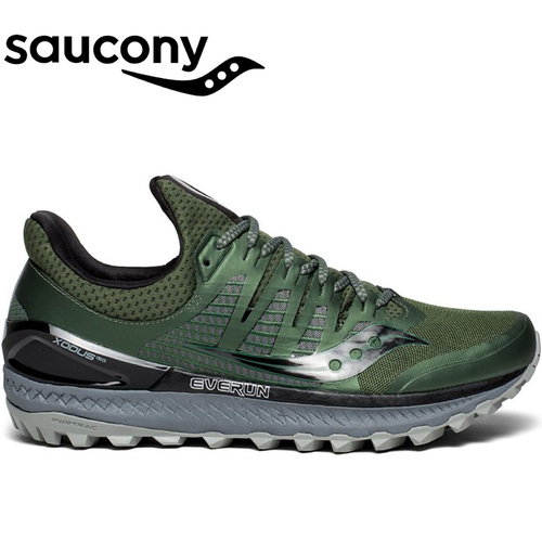 Saucony Mens XODUS ISO 3 Sneakers Runners Running Shoes - Olive/Black