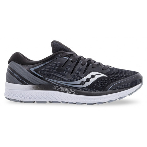 Saucony Mens Guide ISO 2 Sneakers Runners Shoes - Grey/Black