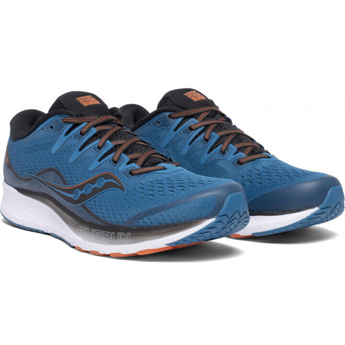 Saucony Mens RIDE ISO 2 Sneakers Runners Running Shoes - Blue/Black
