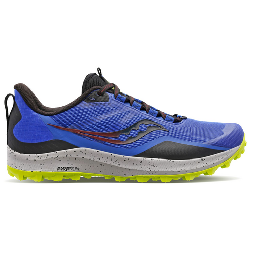Saucony Mens Peregrine 12 Hiking Shoes Runners Sneakers - Blue Raz/Acid