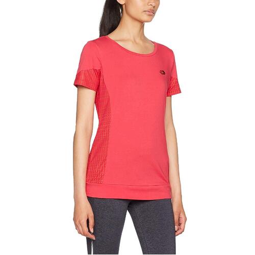 Lotto Womens Indy II Tee Shirt Sports Soccer Tennis Training - Red Rose