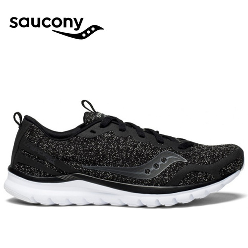 Saucony Womens LITEFORM FEEL Memory Foam Sneakers Runners Running Shoes - Black 
